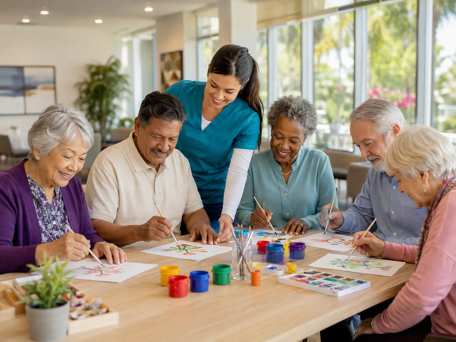 Adults day care facility setting
